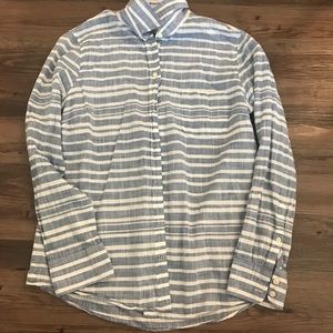 Blue and white boyfriend top by J.crew. Size M